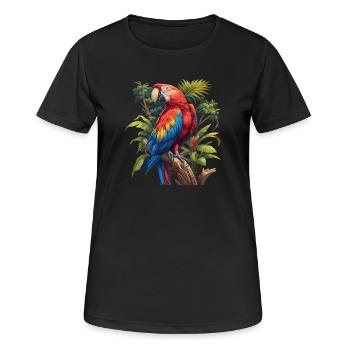 Aras Ara - Frauen T-Shirt atmungsaktiv - Schwarz - Vorne - AI Model Female 172 light (172cm)