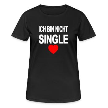 Single - Frauen T-Shirt atmungsaktiv - Schwarz - Vorne - AI Model Female 172 light (172cm)
