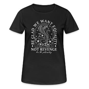 Feminismus Frauenrechte Statement Tattoo Stil - Frauen T-Shirt atmungsaktiv - Schwarz - Vorne - AI Model Female 172 light (172cm)