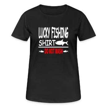 Angling - Women's Breathable T-Shirt - black - Front - AI Model Female 172 light (172cm)