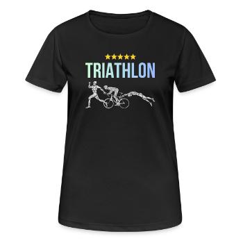 Triathlon - T-shirt respirant Femme - noir - Devant - AI Model Female 172 light (172cm)