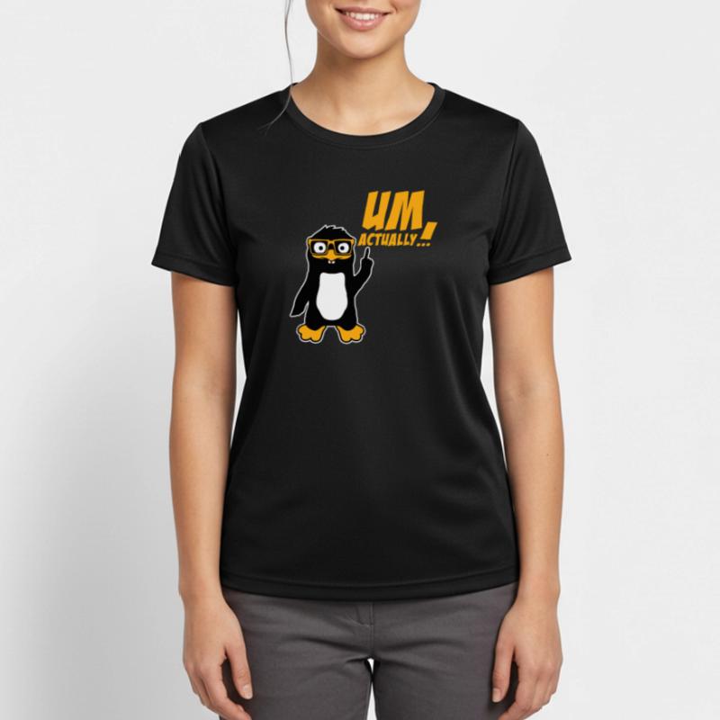 Le Pingouin devient le logo du nerd vraiment drôle T-shirt respirant Femme