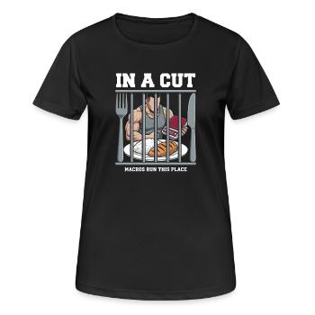 Saison de taille avec déficit calorique réduit - T-shirt respirant Femme - noir - Devant - AI Model Female 172 light (172cm)