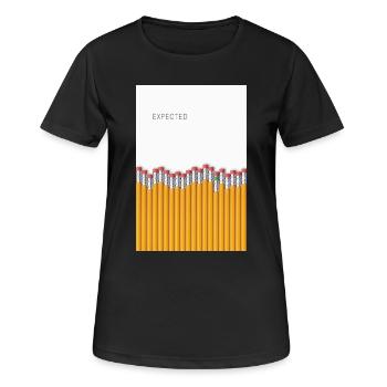 Expected Minimalist Concept Design - Women's Breathable T-Shirt - black - Front - AI Model Female 172 light (172cm)