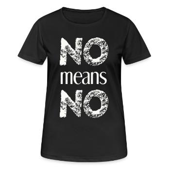 Non signifie pas de cadeau Idée Féminisme Consentement - T-shirt respirant Femme - noir - Devant - AI Model Female 172 light (172cm)