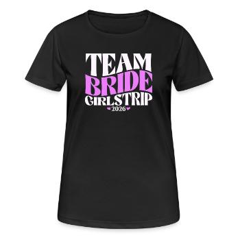 Team Bride Hen Party Bachelorette Party 2026 - Women's Breathable T-Shirt - black - Front - AI Model Female 172 light (172cm)