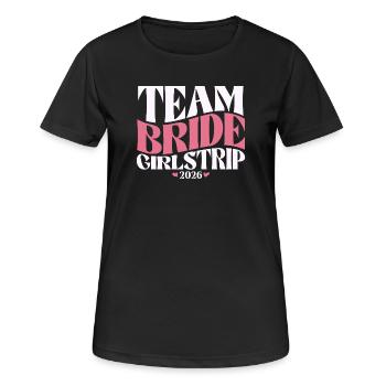 Team Bride Hen Party Bachelorette Party 2026 - Women's Breathable T-Shirt - black - Front - AI Model Female 172 light (172cm)