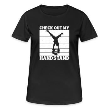 Graphisme de cirque Découvrez mon idée cadeau sur le poirier - T-shirt respirant Femme - noir - Devant - AI Model Female 172 light (172cm)