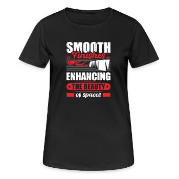 Constructeur de plaques de plâtre Installateur de plaques de plâtre - T-shirt respirant Femme - noir - Devant - AI Model Female 172 light (172cm)