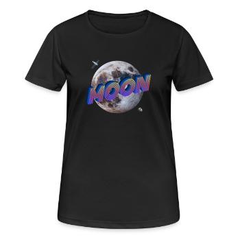 Moon - Outer Space Series - Women's Breathable T-Shirt - black - Front - AI Model Female 172 light (172cm)