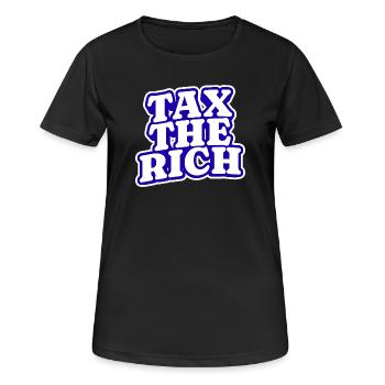 Taxer les riches - T-shirt respirant Femme - noir - Devant - AI Model Female 172 light (172cm)