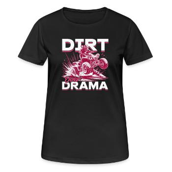 Quad ATV Femme Fille Quad Quad - T-shirt respirant Femme - noir - Devant - AI Model Female 172 light (172cm)