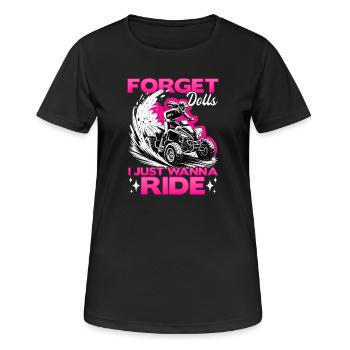 Quad ATV Femme Fille Quad Quad - T-shirt respirant Femme - noir - Devant - AI Model Female 172 light (172cm)