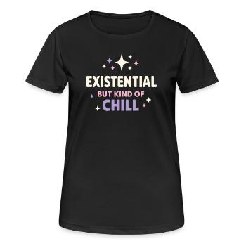 Existenzieller Humor, Nihilismus, Humor, - Frauen T-Shirt atmungsaktiv - Schwarz - Vorne - AI Model Female 172 light (172cm)