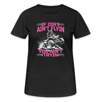 Quad ATV Femme Fille Quad Quad - T-shirt respirant Femme - noir - Devant - AI Model Female 172 light (172cm)