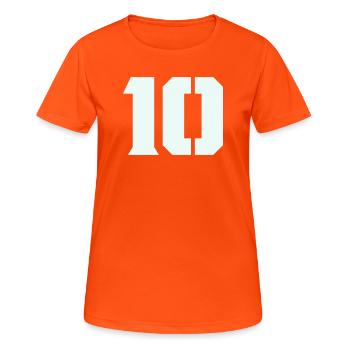 10- - Women's Breathable T-Shirt - neon orange - Front - AI Model Female 172 dark (172cm)