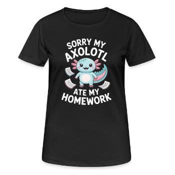 Axolotl Homework Heist - Women's Breathable T-Shirt - black - Front - AI Model Female 172 light (172cm)