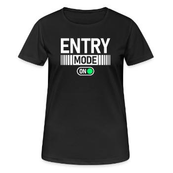 Mode d’entrée sur Bourse de Bourse Trader - T-shirt respirant Femme - noir - Devant - AI Model Female 172 light (172cm)