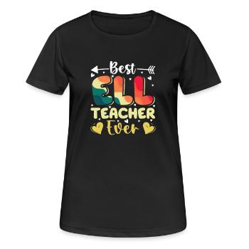 ELL-Lehrer englische Sprache - Frauen T-Shirt atmungsaktiv - Schwarz - Vorne - AI Model Female 172 light (172cm)