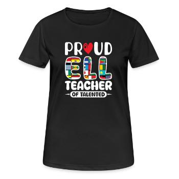 ELL-Lehrer englische Sprache - Frauen T-Shirt atmungsaktiv - Schwarz - Vorne - AI Model Female 172 light (172cm)