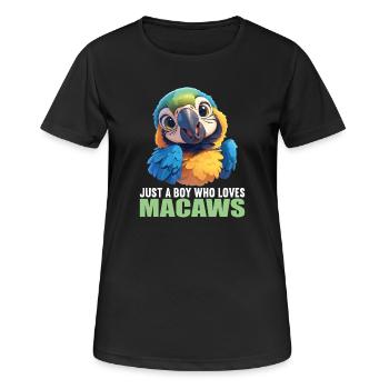 L’ère de l’ara - T-shirt respirant Femme - noir - Devant - AI Model Female 172 light (172cm)