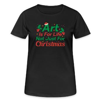Artist Painter Graphic Art For Christmas Art Gifts - Frauen T-Shirt atmungsaktiv - Schwarz - Vorne - AI Model Female 172 light (172cm)