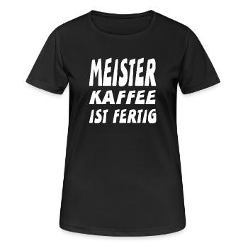 Meister - Frauen T-Shirt atmungsaktiv - Schwarz - Vorne - AI Model Female 172 light (172cm)