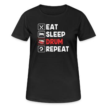 Drums Drummers Drumsticks - Women's Breathable T-Shirt - black - Front - AI Model Female 172 light (172cm)