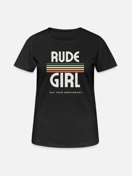 Rude Girl - Punk Aesthetic - Women's Breathable T-Shirt - black