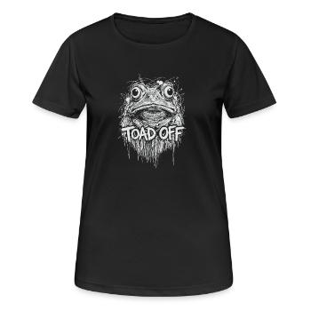 Grenouille mème de crapaud sur Internet - T-shirt respirant Femme - noir - Devant - AI Model Female 172 light (172cm)