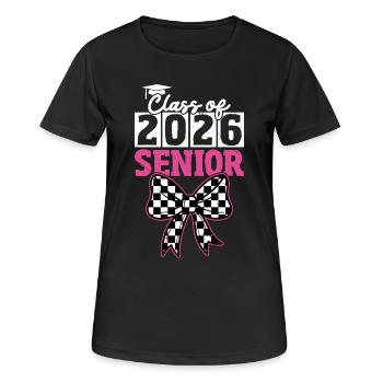 Abschlussjahrgang Abschlussjahrgang 2026 - Frauen T-Shirt atmungsaktiv - Schwarz - Vorne - AI Model Female 172 light (172cm)