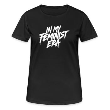 À mon époque féministe, blanc - T-shirt respirant Femme - noir - Devant - AI Model Female 172 light (172cm)