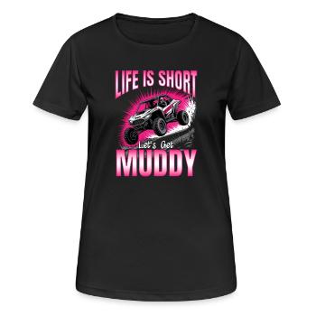 UTV Off Road Girl Woman 4 Wheeler Side by side - Women's Breathable T-Shirt - black - Front - AI Model Female 172 light (172cm)
