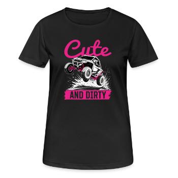 UTV Off Road Girl Woman 4 Wheeler Side by side - Women's Breathable T-Shirt - black - Front - AI Model Female 172 light (172cm)