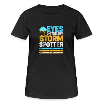 Meteorologie Meteorologe Wetter - Frauen T-Shirt atmungsaktiv - Schwarz - Vorne - AI Model Female 172 light (172cm)
