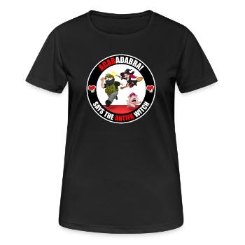 The Antifa Witch - Border Patrol - T-shirt respirant Femme - noir - Devant - AI Model Female 172 light (172cm)