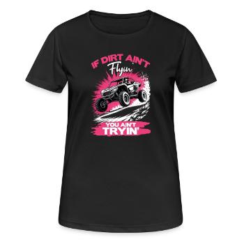 UTV Fille tout-terrain Femme 4 roues côte à côte - T-shirt respirant Femme - noir - Devant - AI Model Female 172 light (172cm)