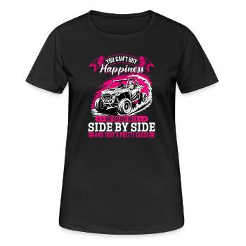 UTV Fille tout-terrain Femme 4 roues côte à côte - T-shirt respirant Femme - noir - Devant - AI Model Female 172 light (172cm)