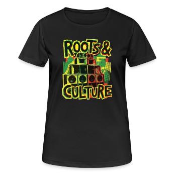 Roots Reggae Dub - Frauen T-Shirt atmungsaktiv - Schwarz - Vorne - AI Model Female 172 light (172cm)