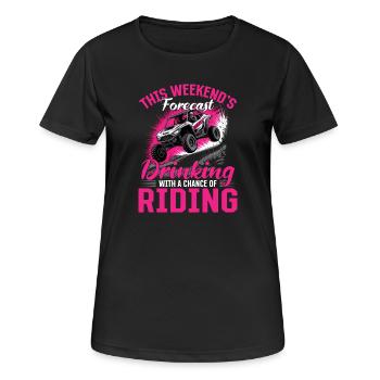 UTV Off Road Girl Woman 4 Wheeler Side by side - Women's Breathable T-Shirt - black - Front - AI Model Female 172 light (172cm)