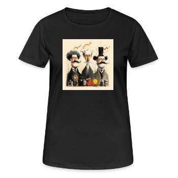 Zukunft erfinden - Frauen T-Shirt atmungsaktiv - Schwarz - Vorne - AI Model Female 172 light (172cm)