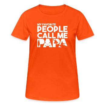 Evolution Of Man Kayaking - Women's Breathable T-Shirt - neon orange - Front - AI Model Female 172 dark (172cm)