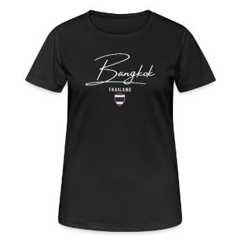 Bangkok, Thailand, elegantes Design Bangkok - Frauen T-Shirt atmungsaktiv - Schwarz - Vorne - AI Model Female 172 light (172cm)
