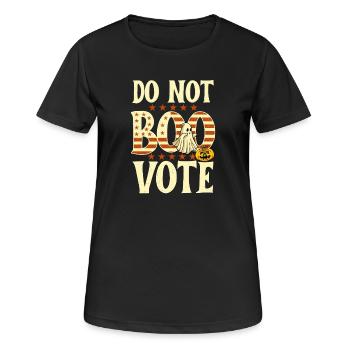 Humour électoral d’Halloween Ne Pas Huer - T-shirt respirant Femme - noir - Devant - AI Model Female 172 light (172cm)