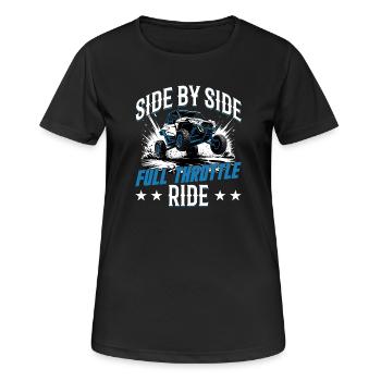 UTV Off Road 4 Wheeler Side by side - Frauen T-Shirt atmungsaktiv - Schwarz - Vorne - AI Model Female 172 light (172cm)