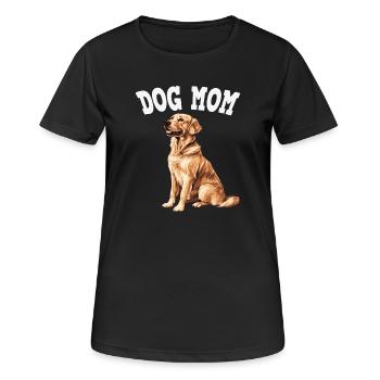 Hundemom Grafik Golden Retriever - Frauen T-Shirt atmungsaktiv - Schwarz - Vorne - AI Model Female 172 light (172cm)