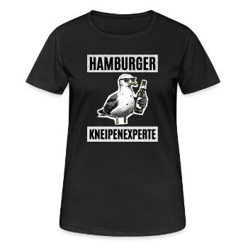 Expert en pubs de Hambourg - T-shirt respirant Femme - noir - Devant - AI Model Female 172 light (172cm)