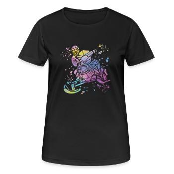 Motoneige, motoneige, motoneige - T-shirt respirant Femme - noir - Devant - AI Model Female 172 light (172cm)