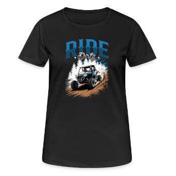 UTV Off Road 4 Wheeler Side by side - Frauen T-Shirt atmungsaktiv - Schwarz - Vorne - AI Model Female 172 light (172cm)