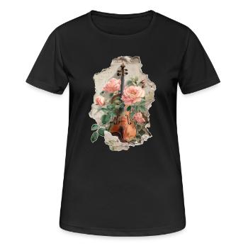 Violin Violin - Women's Breathable T-Shirt - black - Front - AI Model Female 172 light (172cm)